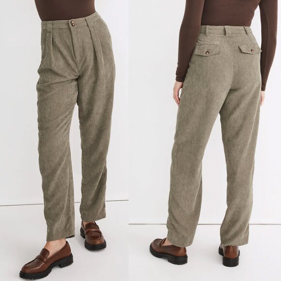 Madewell Corduroy High-Rise Tapered Pants 8 - Picture 1 of 10